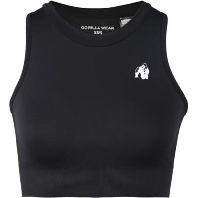 OLIVIA SEAMLESS CROP TOP BLACK 5