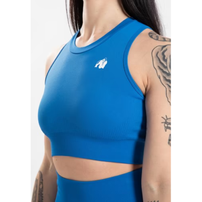 OLIVIA SEAMLESS CROP TOP BLUE 4
