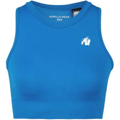 OLIVIA SEAMLESS CROP TOP BLUE 5