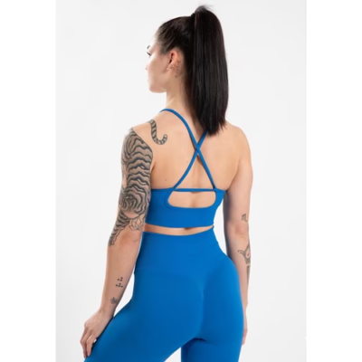 OLIVIA SEAMLESS SPORTS BRA BLUE 2