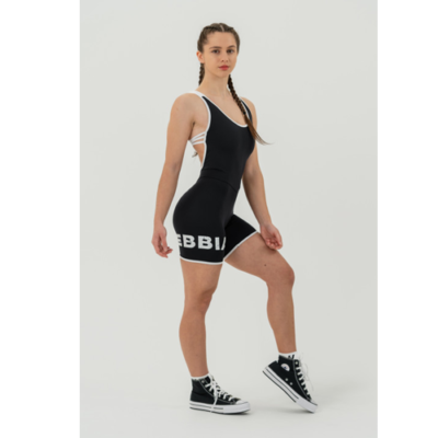 WORKOUT JUMPSUIT 5″ HAMMIES BLACK 4