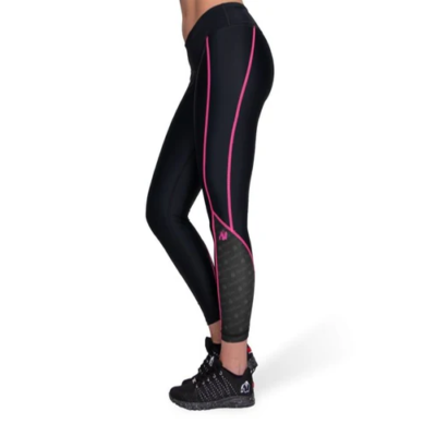 Carlin Compression Tights - Black-Pink 2
