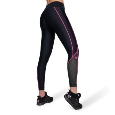 Carlin Compression Tights - Black-Pink 3