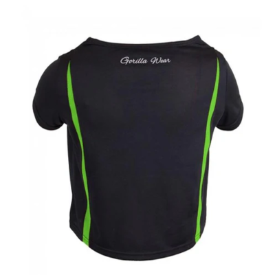 Columbia Crop Top - Black-Neon Lime 2