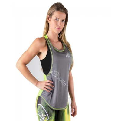 Florida Stringer Tank Top - Grey-Neon Lime 3