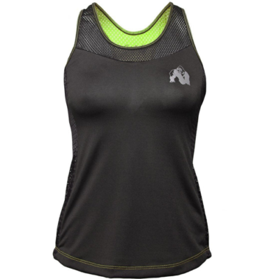 Marianna Tank Top - Black-Neon Lime 1