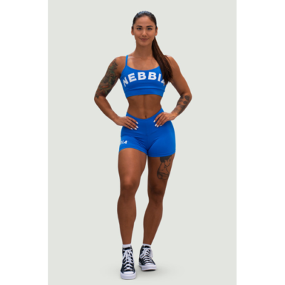 HIGH WAISTED SHORTS 5″ GYM HERO BLUE 3