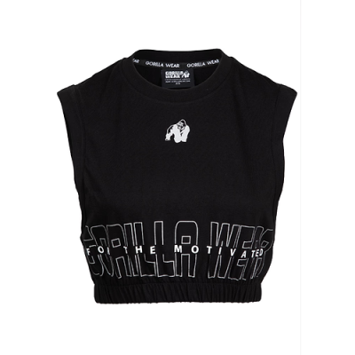 Albion Oversized Crop Top - Black 6