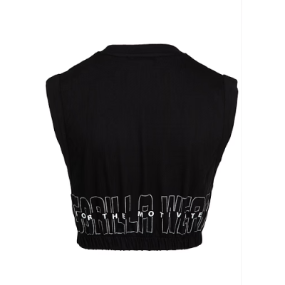 Albion Oversized Crop Top - Black 7