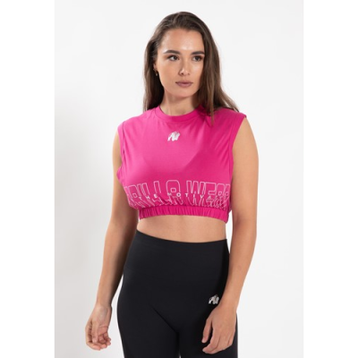 Albion Oversized Crop Top - Pink 1