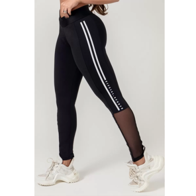 Black Favorite Legging with Silk on the Side 1