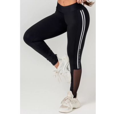 Black Favorite Legging with Silk on the Side 2