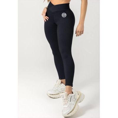 Black Gym Era Legging with wrap waistband 1