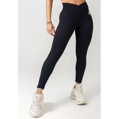 Black Gym Era Legging with wrap waistband 8