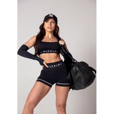 Black Seamless Athleisure Top 2
