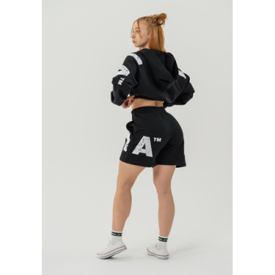 Cotton gym shorts 6″ MUSCLE MOMMY BLACK 4