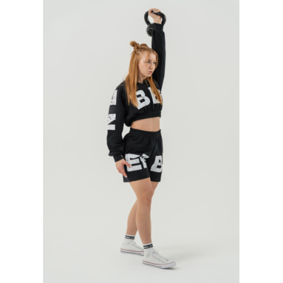 Cotton gym shorts 6″ MUSCLE MOMMY BLACK 5