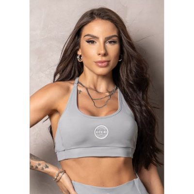 Elevate Grey Halter Top 1