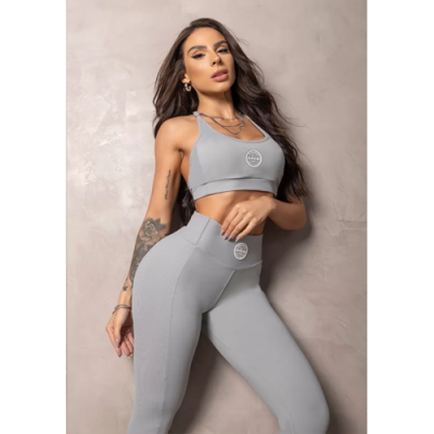 Elevate Grey Halter Top 2