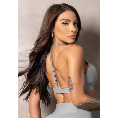 Elevate Grey Halter Top 3