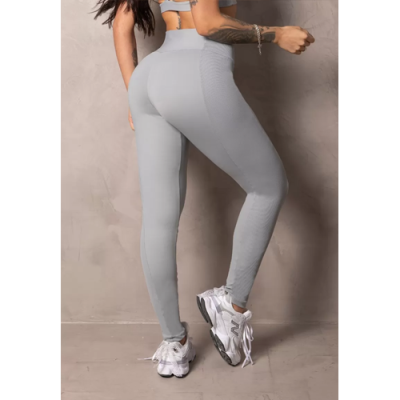 Elevate Grey Leggings with Rubber 3