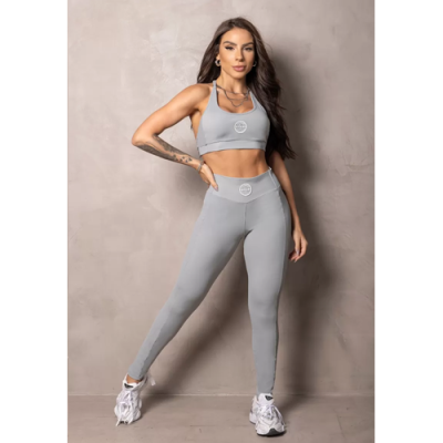 Elevate Grey Leggings with Rubber 6