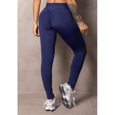 Elevate Navy Blue Leggings with Silk 3