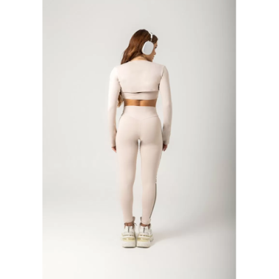 Era Cream Gym Legging with Silk on the side 11