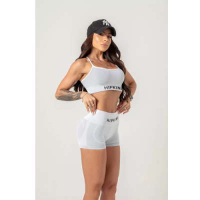 Follow the Sun Seamless White Top with Crossover Straps 4