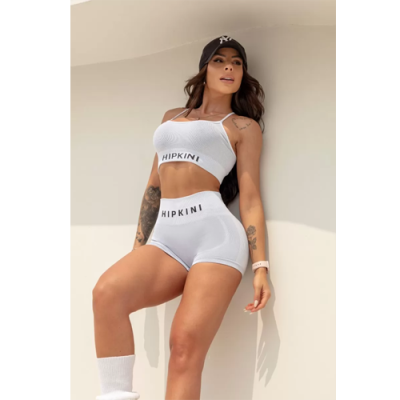 Follow the Sun Seamless White Top with Crossover Straps 6