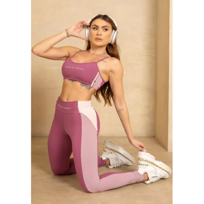 Gym Era Leggings Burnt Pink with Silk 1