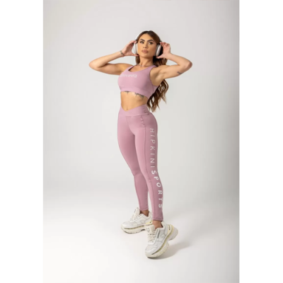 Gym Era Rose Gold Leggings with wrap waistband 3