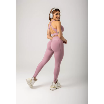 Gym Era Rose Gold Leggings with wrap waistband 7