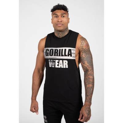 Lopez Drop Armhole Tank Top - Black 1