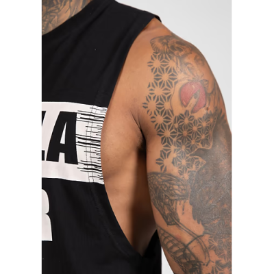 Lopez Drop Armhole Tank Top - Black 4