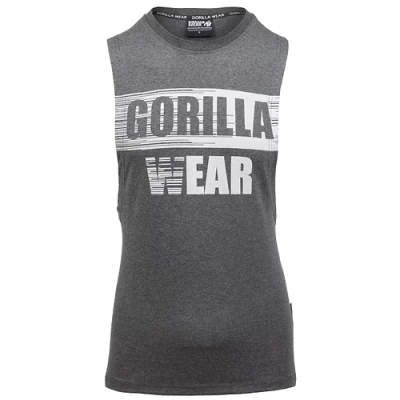 Lopez Drop Armhole Tank Top - Dark Gray Melange 7