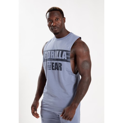 Lopez Drop Armhole Tank Top - Stonewash Blue 1