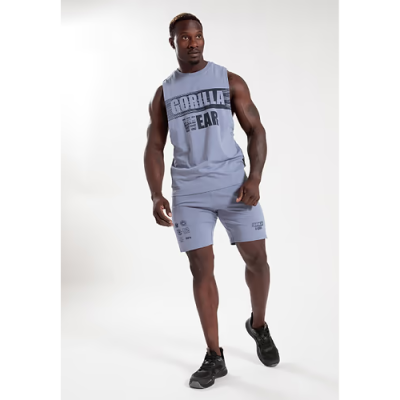 Lopez Drop Armhole Tank Top - Stonewash Blue 3