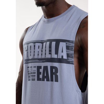 Lopez Drop Armhole Tank Top - Stonewash Blue 5