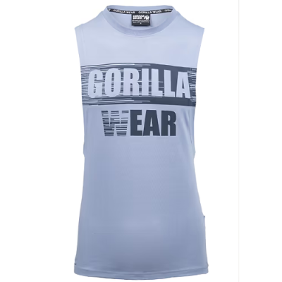 Lopez Drop Armhole Tank Top - Stonewash Blue 6
