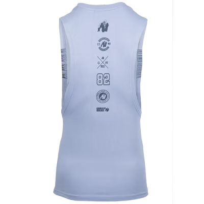 Lopez Drop Armhole Tank Top - Stonewash Blue 7