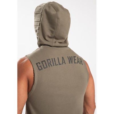 Marshall Sleeveless Hoodie - Army Green 2 Marshall Sleeveless Hoodie - Army Green 2
