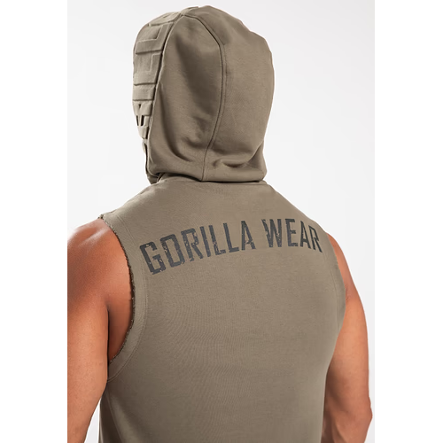 Marshall Sleeveless Hoodie - Army Green 2 Marshall Sleeveless Hoodie - Army Green 2