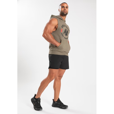 Marshall Sleeveless Hoodie - Army Green 3 Marshall Sleeveless Hoodie - Army Green 3