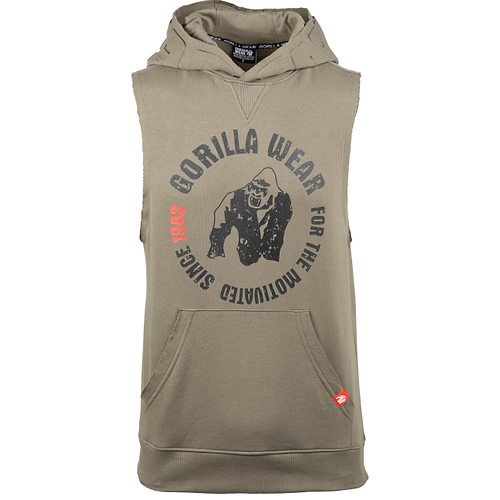Marshall Sleeveless Hoodie - Army Green 6 Marshall Sleeveless Hoodie - Army Green 6