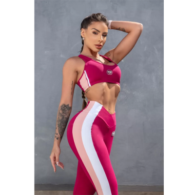 Movement Magenta Leggings with Rubberized Label 4