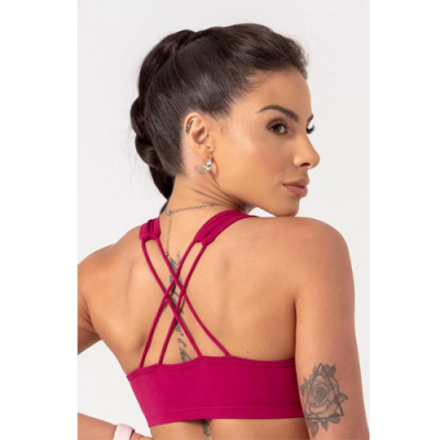 Movement Magenta Top with Cross Straps 4