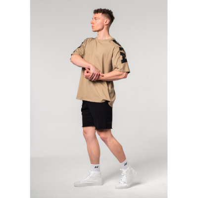 Oversized T-shirt LIFTING CLUB L.BROWN 5