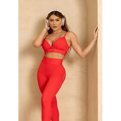 Red Era Gym Leggings with Butt Lift 4