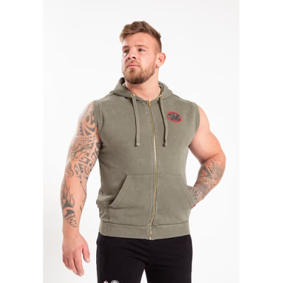 Silverdale Sleeveless Hoodie ARMY GREEN 1